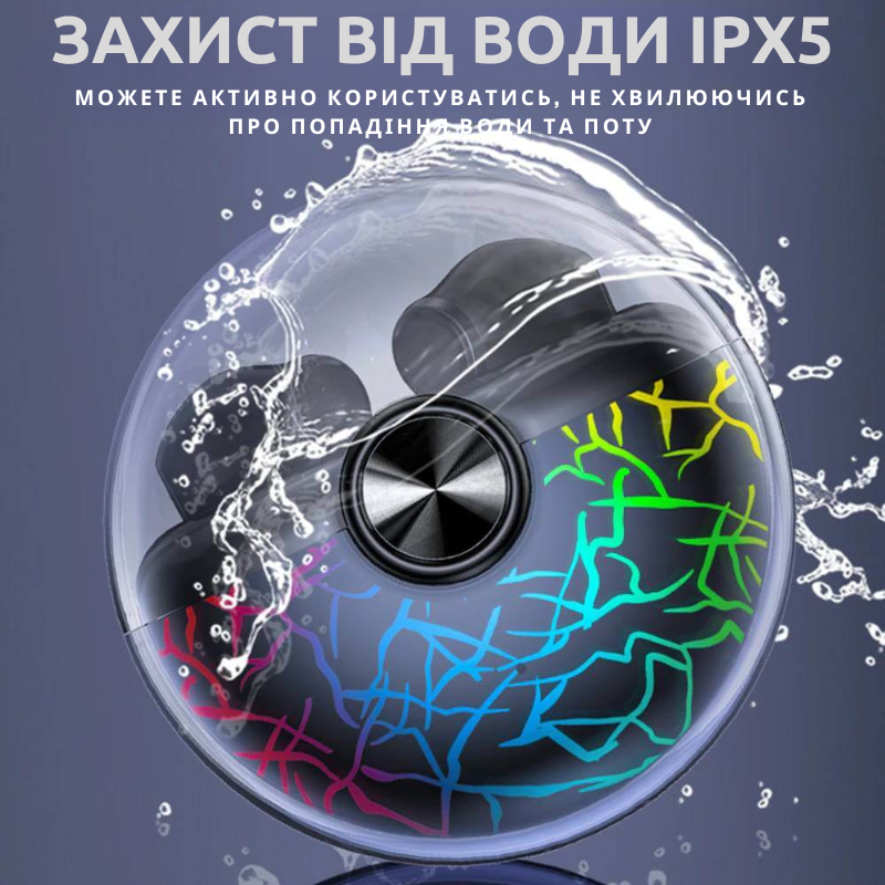 Игровые Bluetooth-наушники Onikuma T35 с RGB-подсветкой: прозрачный кейс и игровой режим. Беспроводные Bluetooth-наушники Оникума. 0053 фото