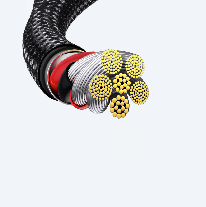 Кабель Baseus Tungsten Gold Fast Charging Type-C to Type-C 240W 1 м &mdash; швидка зарядка та синхронізація 0414 фото