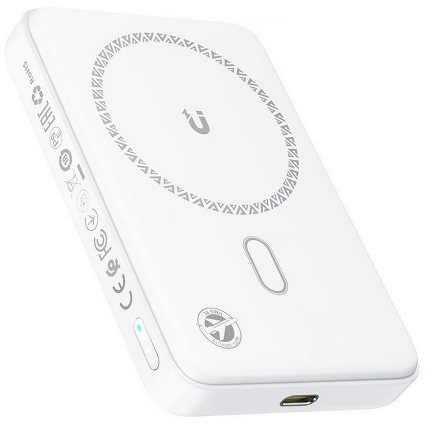 Наружный аккумулятор Acefast M26 10000mAh 20W с MagSafe. Магнитный Power Bank Acefast с беспроводной зарядкой Qi 0369 фото