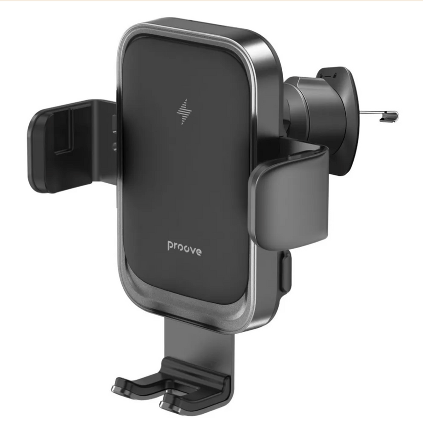 Автотримач для телефона з бездротовою зарядкою Proove Nitro Charge 15W. Швидка зарядка Qi для Android та iPhone 0701 фото