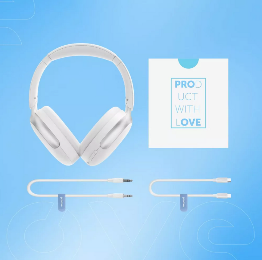 Бездротові Bluetooth навушники Proove Tender Pro з ANC шумозаглушенням та Hi-Fi звуком. Повнорозмірні навушники з активним шумозаглушенням 0447 фото
