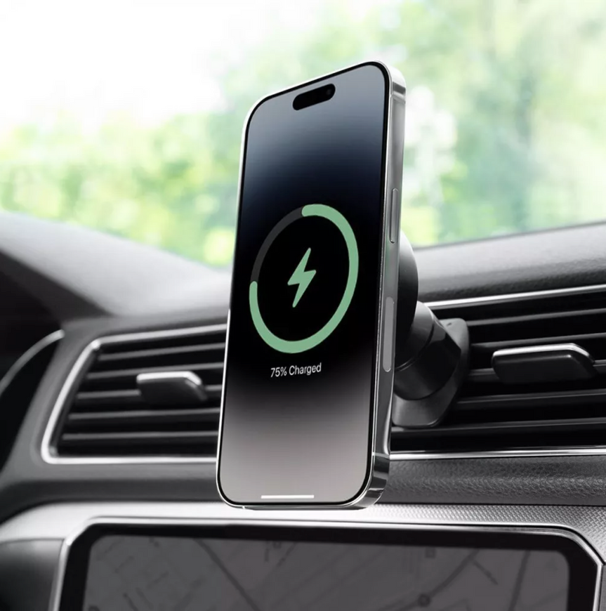 Автодержатель магнитный для телефона с беспроводной зарядкой Proove Light Circle 15W с поддержкой MagSafe 0705 фото