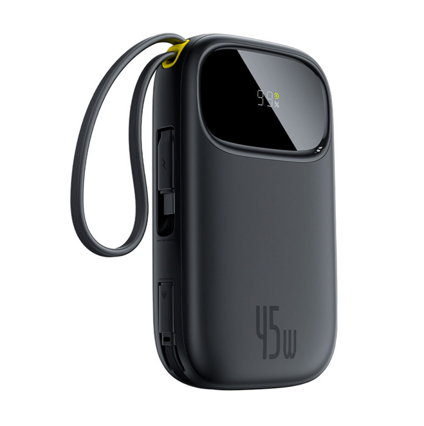 Повербанк Baseus EnerFill FC31 10000mAh 45W с встроенными кабелями Type-C. Внешний аккумулятор для ноутбука и смартфона 0182 фото