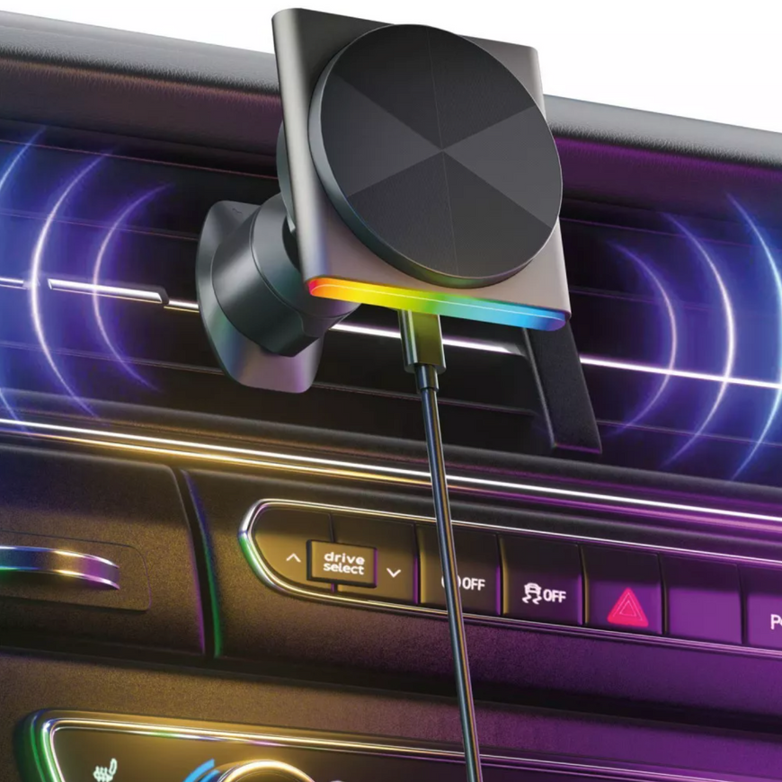 Proove Neostorm QI2 -  автомобільний тримач з бездротовою зарядкою та RGB LED підсвіткою 0709 фото
