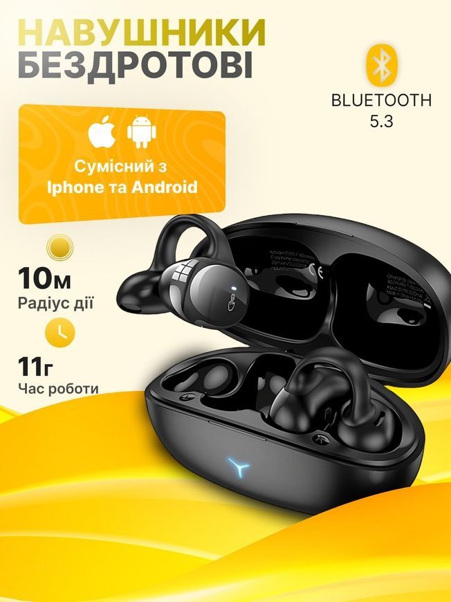 Бездротові навушники-кліпси HOCO EW57 Clip-On. Bluetooth навушники відкритого типу HOCO EW57  0363 фото