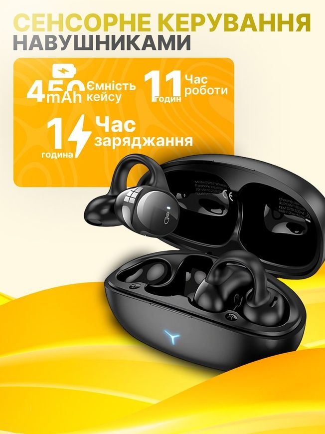 Бездротові навушники-кліпси HOCO EW57 Clip-On. Bluetooth навушники відкритого типу HOCO EW57  0363 фото