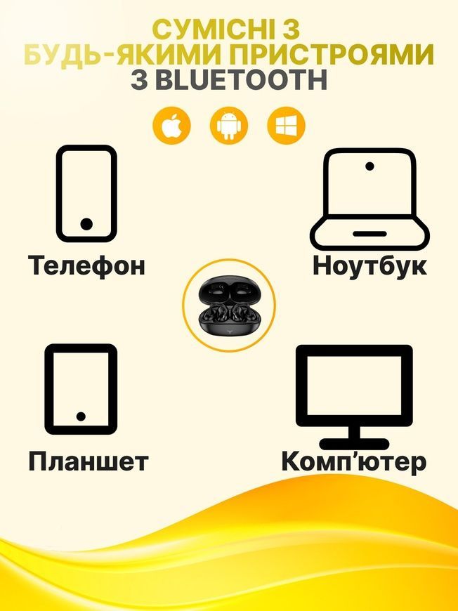 Бездротові навушники-кліпси HOCO EW57 Clip-On. Bluetooth навушники відкритого типу HOCO EW57  0363 фото