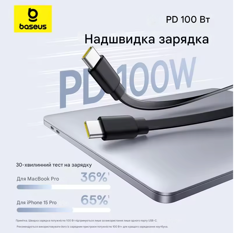 Кабель швидкої зарядки Baseus Bright Mirror 2 Series 3-в-1 100W (Micro USB / Lightning / Type-C), 1.1 м 0110 фото
