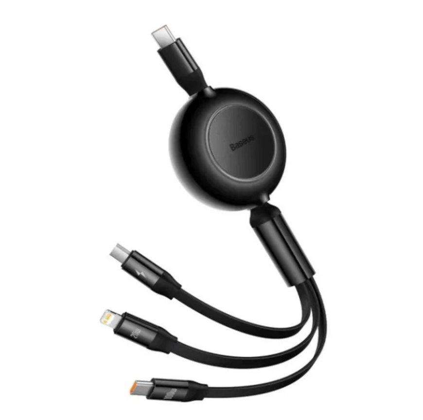 Кабель швидкої зарядки Baseus Bright Mirror 2 Series 3-в-1 100W (Micro USB / Lightning / Type-C), 1.1 м 0110 фото
