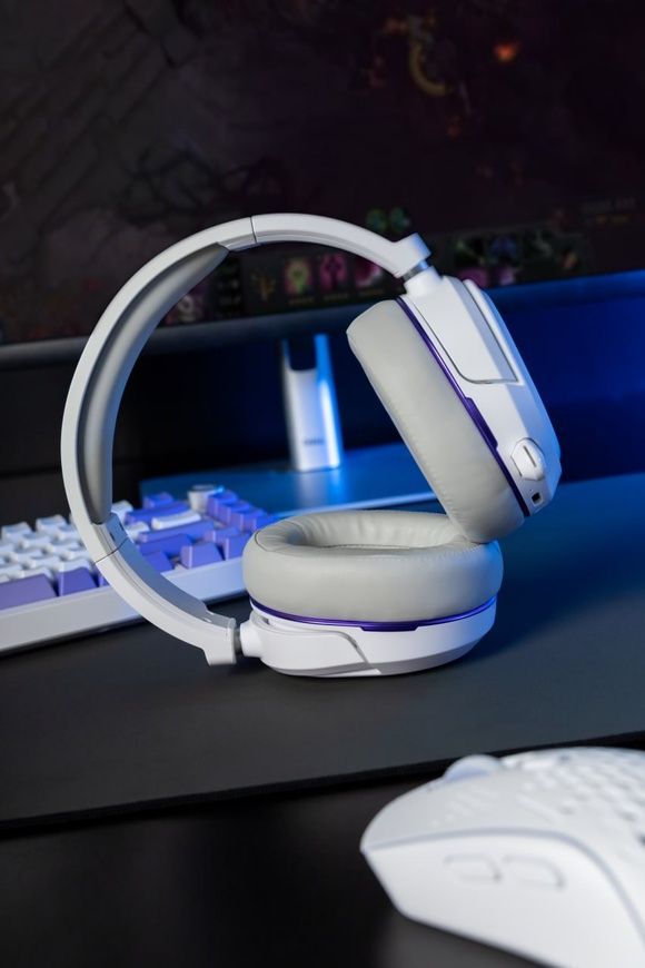 Геймерские наушники Proove Gaming Rapture. Игровые наушники со встроенным микрофоном, RGB-подсветкой и активным шумоподавлением ANC 0720 фото