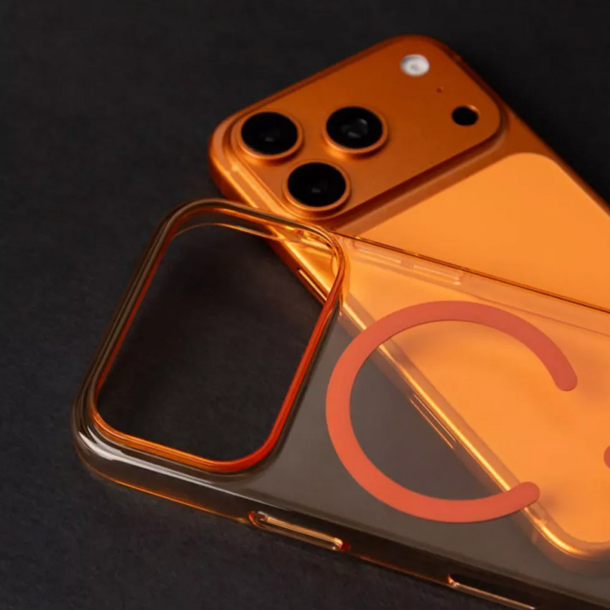 Прозорий протиударний чохол Proove Crystal Case  з посиленим захистом усіх граней та магнітним кільцем для бездротової зарядки MagSafe на 17 Pro Max 0511 фото